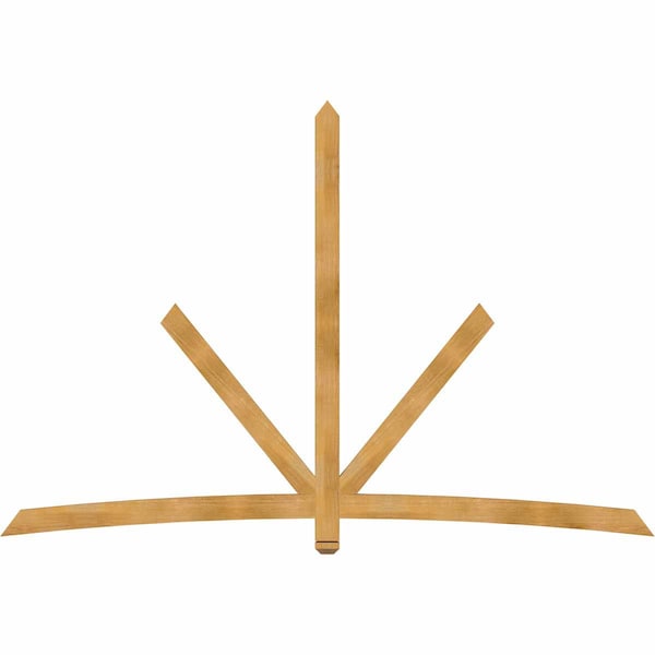 Ekena Millwork Alberta Rough Sawn Timber Gable Bracket, Western Red Cedar, 108"W x 72"H x 2"D x 4"F, 16/12 Pitch GBW108X72X0204ALB00RWR - main